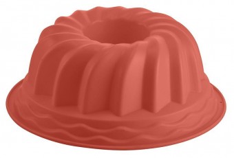 Formă MagicHome, pentru coacere, pentru tort, silicon, roșu, 23x8,5 cm