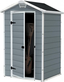 Casă de grădină Keter® MANOR 4x3, gri/alb, 128x94x196 cm, UV