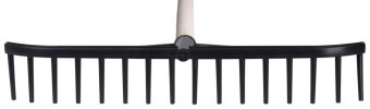 Grebla de gradina PVC 16 dinti + maner din lemn