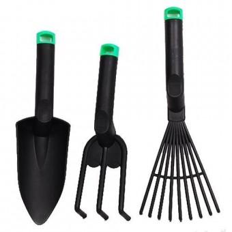 Set unelte de grădină Strend Pro, mistrie, cultivator, greblă, plastic