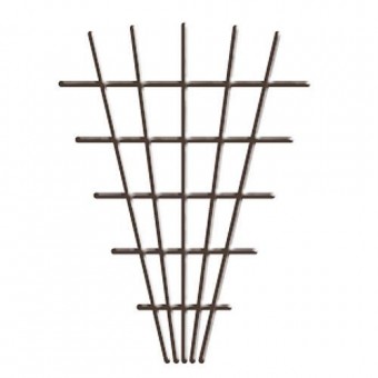 Spalier de grădină în formă de V 145x5x75 cm, 4/4,7 mm, maro