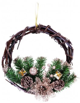 Ghirlanda MagicHome Craciun, naturala, suspendata, 30 cm
