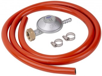 Regulator de gaz cu furtun de 2 m și clemă 2 buc C31/UK8mm/EN12864