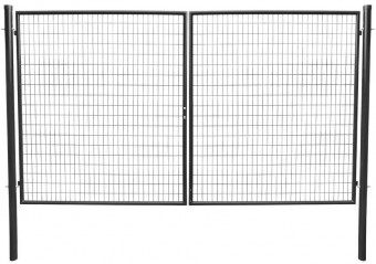 Poarta Strend Pro METALTEC DUO, 3580/1950/100x50 mm, antracit, cu aripi duble, pentru gradina, ZN+PVC, RA
