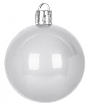Globuri MagicHome Christmas,10 buc, alb, pe brad, 5 cm