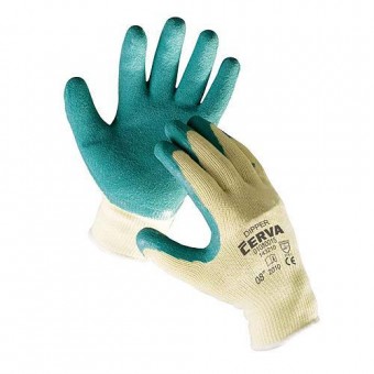 Mănuși DIPPER verde 10, Latex scufundat, cu blister