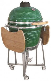 Grill Strend Pro Kamado Egg 21, diametru 46,7 cm, inaltime gratar 91 cm, verde, 130x73x122 cm