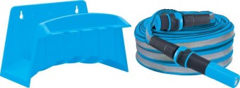 Furtun AQUACRAFT® 870101, textil, plat, set cu pistol și sac, 10 m