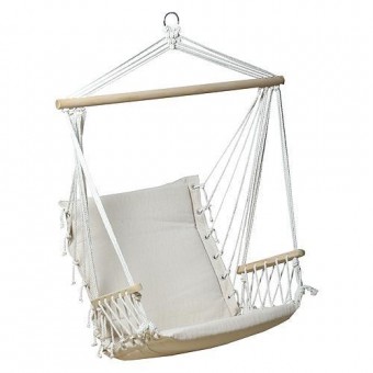 Scaun suspendat CRAIG, alb, bumbac, max. 150 kg, 100x50 cm