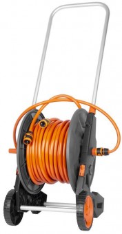 Tambur pentru furtun, 1/2, 40m, duza reglabila + 2x conector rapid + conector pentru robinet de apa