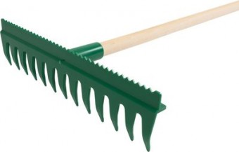 Grebla de nivelare R140, 13 dinti, plastic, cu margine de nivelare, cu maner