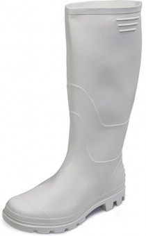 Cizme Ginocchio, alb 44, PVC, gradina
