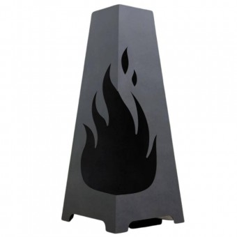 Incalzitor pentru terasa/gradina, Fire Pyramid KRO-1078, Otel, Negru, 1200x500 mm, grosime 3 mm
