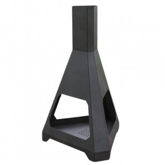 Incalzitor pentru terasa/gradina, Hexagon Fire Pit KRO-1075, Otel, Negru, 1158x725 mm, grosime 3 mm