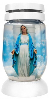Kahanec Bolsius S02 3D Mary, 22 cm, pentru mormânt, cu umplutură 36 h