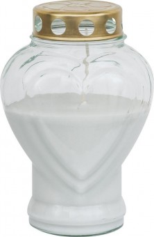 Kahanec Bolsius Heart, 80 h, 18,6 cm, pentru mormânt