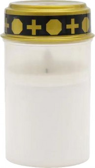 Lumanare MagicHome TG-10, cu lumanare LED, pentru mormant, alba, 12 cm, parte din pachet 2xAA