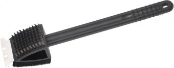 Brush Strend Pro Grill, 3 in 1, cu racleta si perie de sarma, pentru curatarea gratarului, 8x6x37 cm