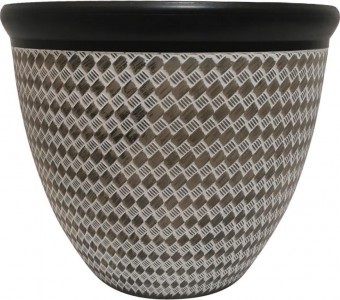 Ghiveci Strend Pro Marble, 37x30 cm, maro