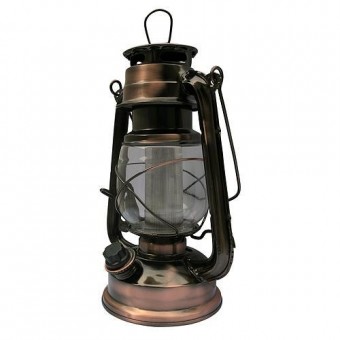 Lanterna Nicehome, 16 LED, 15x11,5x23,5 cm, 2xD, metalic, cupru
