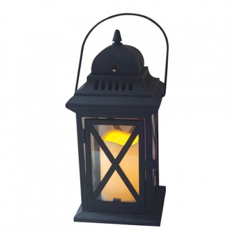 Lanterna Nicehome, 14x14x30 cm, LED, 3xAAA, metalic