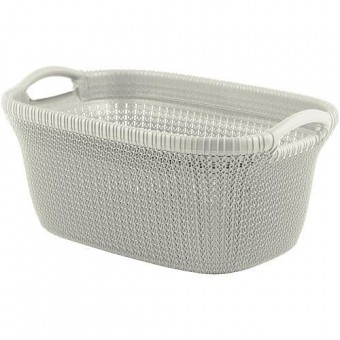 Coș de rufe Curver® KNIT 3677 40L, alb, 60x27x39 cm