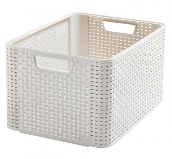 Coș de rufe Curver® STYLE L, crem, 44x23x33 cm