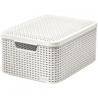 Coș de rufe Curver® STYLE M LID, alb, 38x29x17 cm, cu capac
