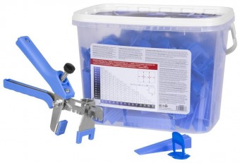 Set de nivelare Strend Pro LS520, 100 buc distanțiere de 2,0 mm, 100x pene + clește, StarterKIT