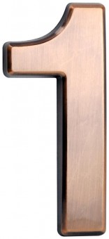 Număr de casă MagicHome „1”, cu bandă adezivă, bronz, 70x100 mm, ABS