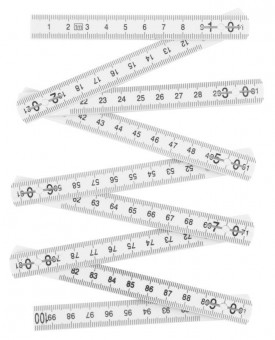 Rigla de măsurare PVC pliabilă 1m Strend Pro, albă