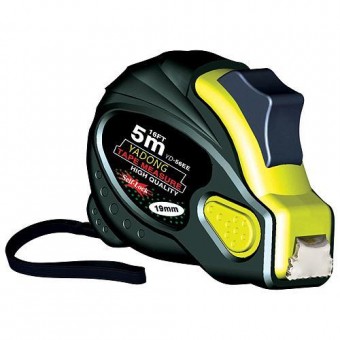 Banda de masurat Work Tiger 05.0m, 19mm, Autostop, cauciucata, magnetica, roll-up