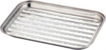 Bol MagicHome, pentru gratar, dreptunghiular, perforat, 24,30x34,30x2,40 cm, inox, tava