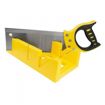 Cutie de onglet Strend Pro MBOX-84, SawSet 300 mm, plastic cu ferăstrău