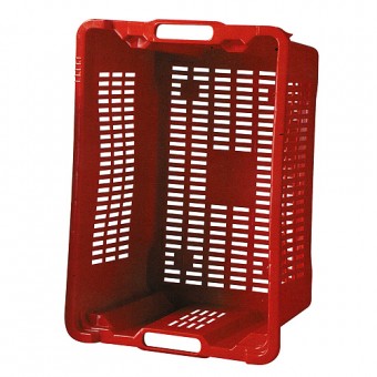 Coș multifuncțional ICS M402000 • 40 litri, 56x35x31 cm, laterale perforate, roșu