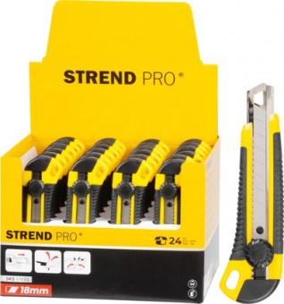 Knife Strend Pro UKBOX-85, 18 mm, snap-off, plastic, Sellbox 24 buc