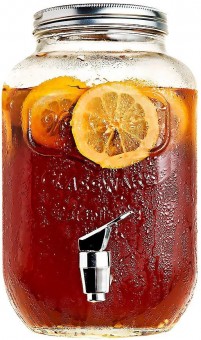 Recipient de apă MagicHome, ulcior, cu robinet, sticlă, 5 l