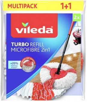 Inlocuitor pentru mop Vileda TURBO 2in1, 1+1 gratuit