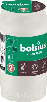 Umplere Bolsius, 40 h, 110 g, 48x95 mm, pentru un sable, alb, ulei