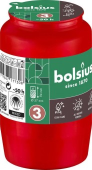 Rezervă Bolsius, 50 h, 152 g, 57x94 mm, pentru sanie, roșu, ulei