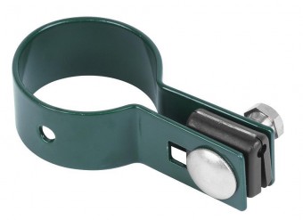 Clemă Strend Pro EUROSTANDARD, 60 mm, capăt, verde, Zn+PVC, RAL6005, pentru stâlp rotund