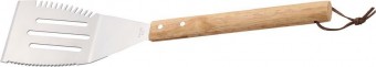 Turner Strend Pro Grill, pentru gratar, inox, cu maner din lemn cauciucat, 41 cm
