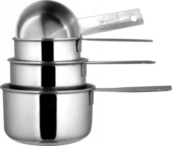 Pahar dozator MagicHome, otel inoxidabil, set de 4