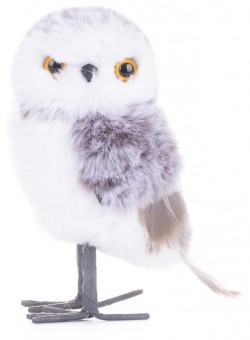Bufniță MagicHome Crăciun, violet, 13 cm