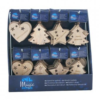 Decor de Craciun MagicHome, 3 tipuri, agatat, Sellbox 96 buc