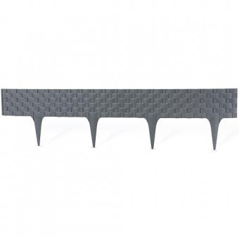 Gard RattanPalisade 2,40 m, grafit, ambalaj. 3 buc 820x95/200 mm, UV