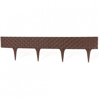 Gard RattanPalisade 2,40 m, maro, ambalaj. 3 buc 820x95/200 mm, UV