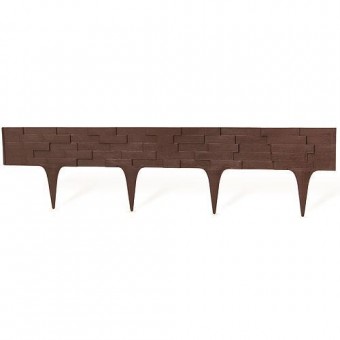 Gard StonePalisade 2,37 m, maro, ambalaj. 3 buc 790x95/200 mm, UV