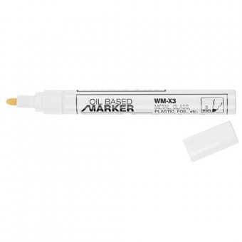 Marcați permanent Strend Pro WM-X3, 1buc, ALU, alb