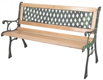 Banca gradina GODIVA, 122x54x73 cm, lemn/plastic